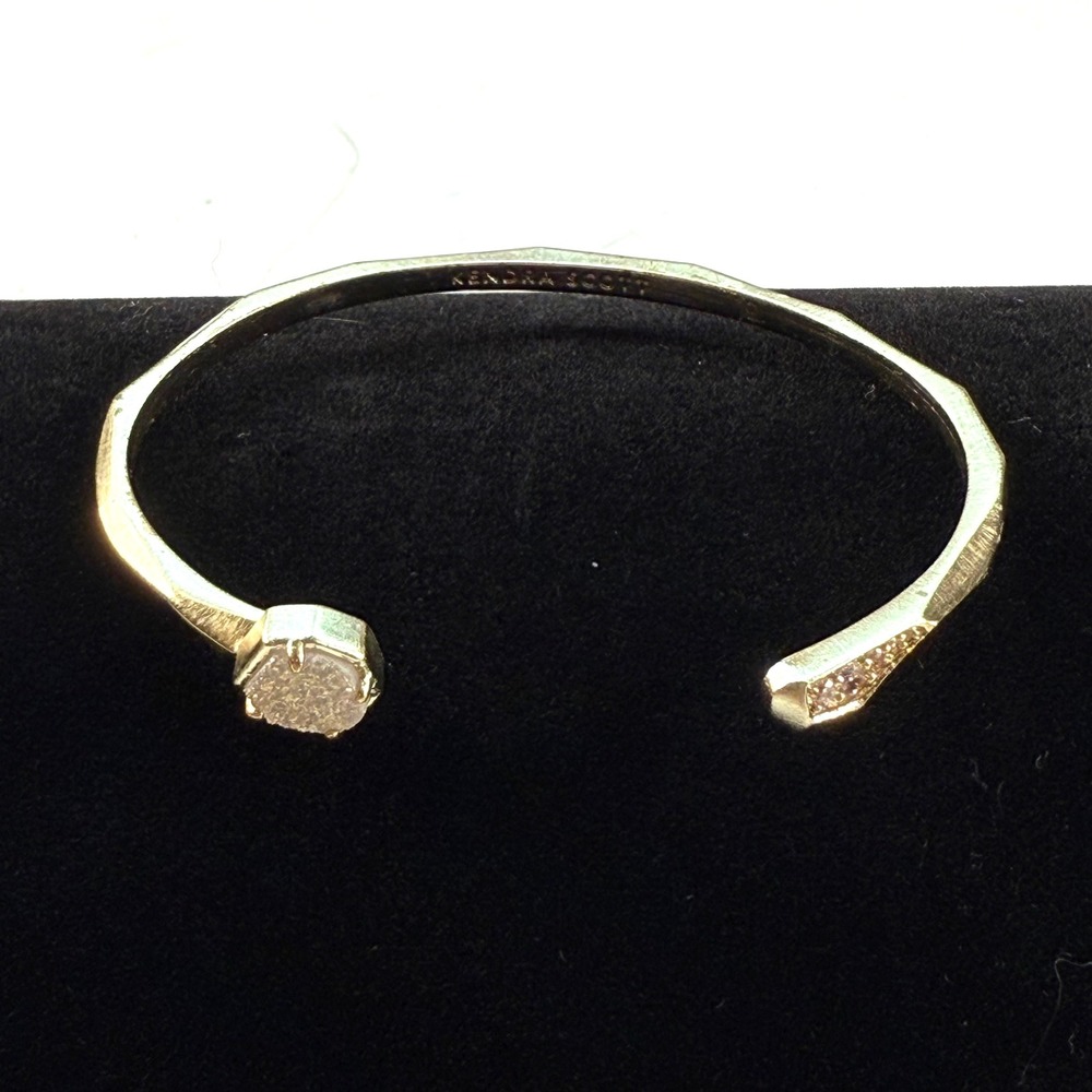 Kendra Scott Gold Open Cuff Bracelet with Pavé Accents